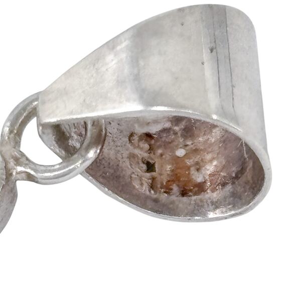 Coral Fossil Pendant | Teardrop Stone Setting | Sterling Silver 925 - Picture 6 of 8